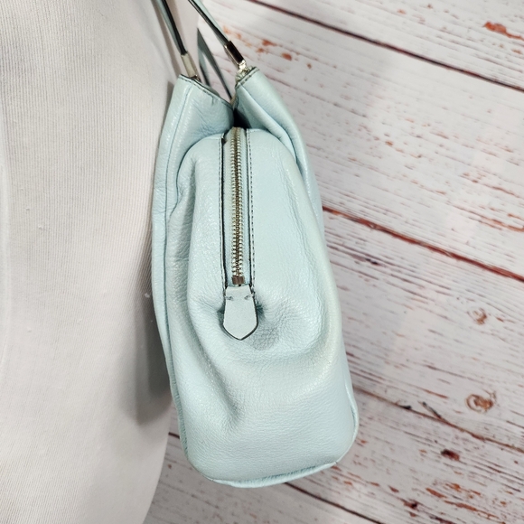 COACH Purse Blue Madison Cafe Carryall Sea Mist Shoulder Bag F27859 - Picture 16 of 16